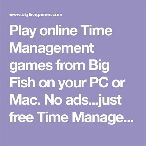 big fish time management games|Free Time Management Games Online No Download .